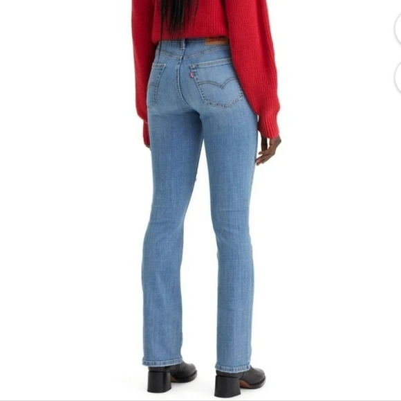 Levi's 725 High Rise Boot Cut Jeans Women's Denim Stretch Medium Blue 27. - Picture 3 of 17